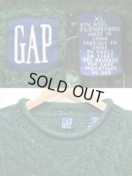 画像3: 90's OLD GAP ロールネック アランニット (3)