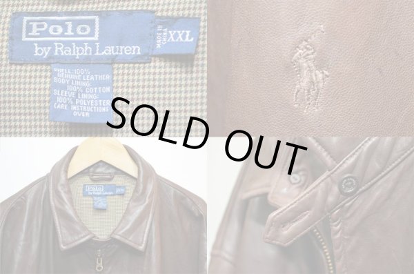 画像3: 90's Polo Ralph Lauren レザースウィングトップ (3)