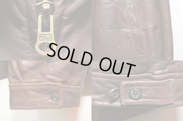 画像4: 90's Polo Ralph Lauren レザースウィングトップ (4)