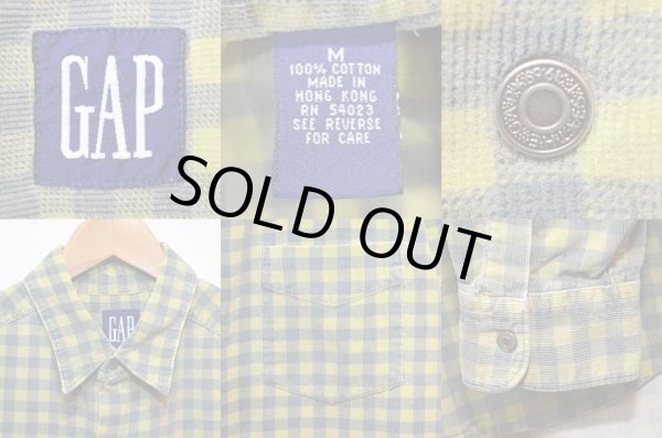 画像3: 90's OLD GAP プリントコーデュロイシャツ (3)