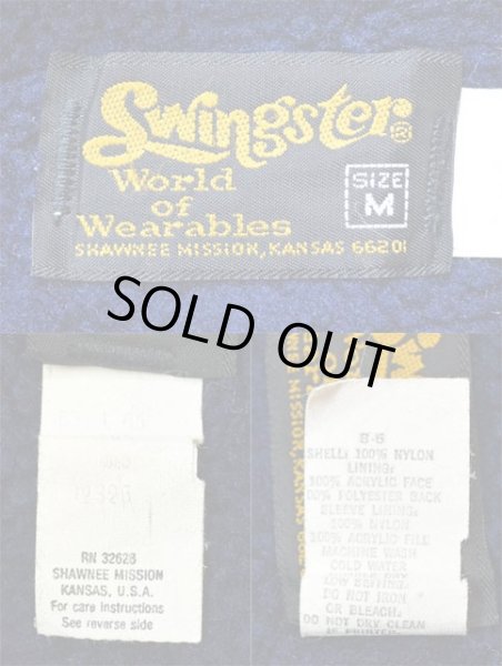 画像3: 80's Swingster ボアライナー コーチジャケット “NAVY / MADE IN USA” (3)
