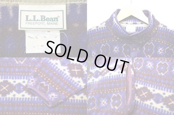 画像3: 90's L.L.Bean スナップT型 総柄フリースジャケット “MADE IN USA” (3)