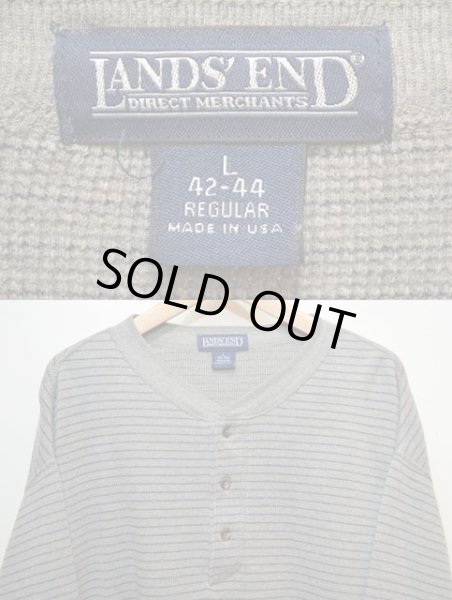 画像3: 90's LAND'S END ヘンリーネック L/S サーマル “MADE IN USA” (3)