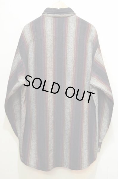 画像2: 90's FIVE BROTHER ヘリンボーン織り ヘビーネルシャツ “MADE IN USA” (2)