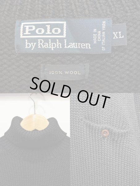画像3: 90's Polo Ralph Lauren ポケット付き タートルネック ウールニット (3)