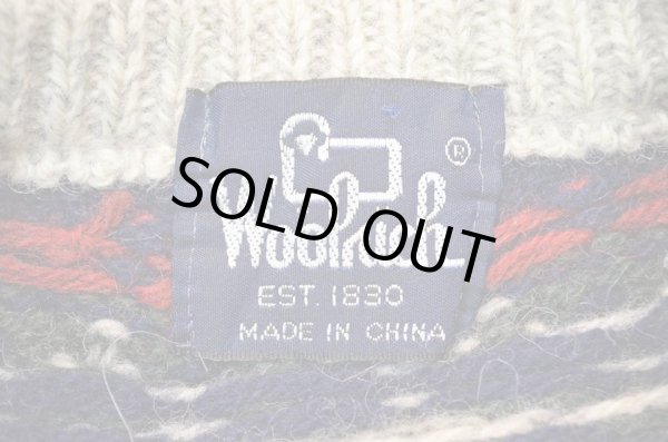 画像3: 80's Woolrich ノルディック柄　ウールニット (3)