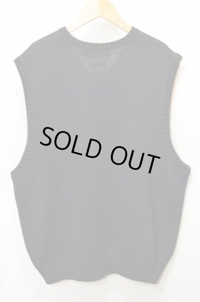 画像2: Polo Ralph Lauren コットンニットベスト “BLACK” (2)