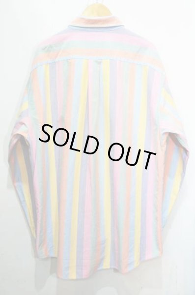 画像2: 90's J.CREW マルチストライプ柄 ボタンダウンシャツ (2)