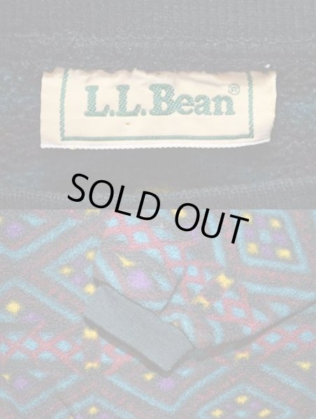 画像3: 90's L.L.Bean 総柄 フリースプルオーバー (3)