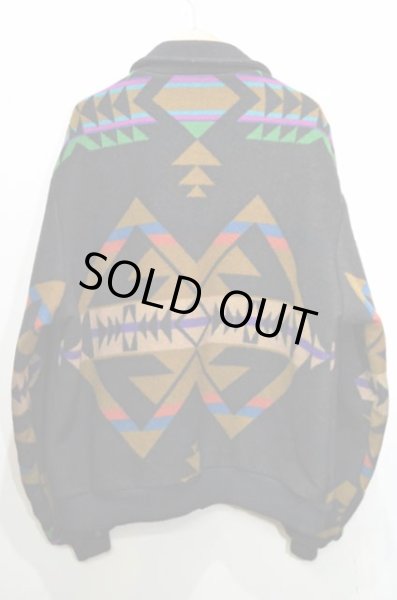 画像2: 70-80's Pendleton チーフジョセフ柄 ウールジャケット “BLACK” (2)