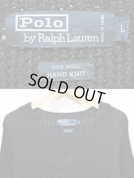 画像3: 90's Polo Ralph Lauren ローゲージ Vネック ニット (3)