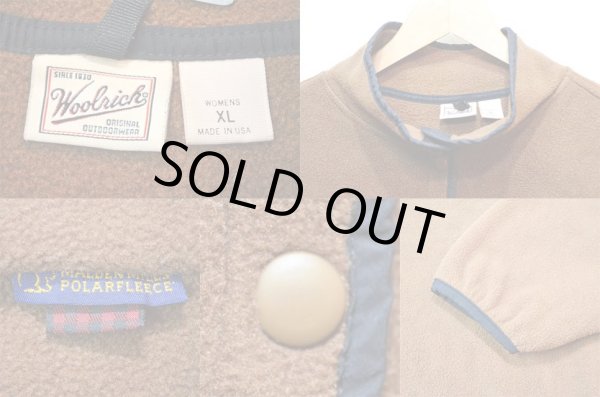 画像3: Woolrich Snap-T型 フリースジャケット “BROWN / MADE IN USA” (3)