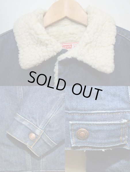 画像4: 80's Levi's 70605-0217 デニムボアジャケット “濃紺” (4)