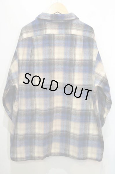 画像2: 70's Pendleton ウールシャツ “青ベース” (2)