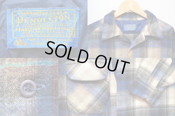 画像3: 70's Pendleton ウールシャツ “青ベース” (3)