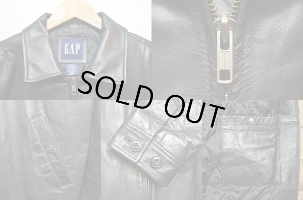 画像4: OLD GAP レザースポーツジャケット “BLACK” (4)