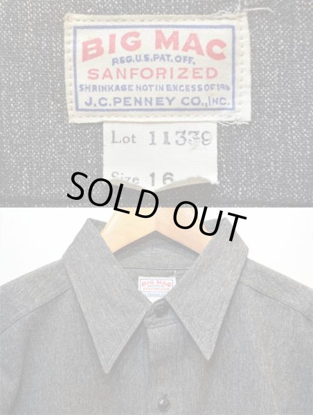 画像4: 50's BIG MAC ブラックシャンブレーシャツ “DEADSTOCK” (4)