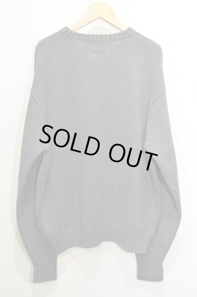 画像2: Polo Ralph Lauren Vネック コットンニット “CHARCOAL GRAY” (2)