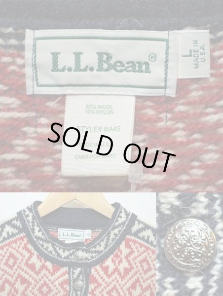 画像3: 90's L.L.Bean ノルディック柄 ウールニット “RED系” (3)