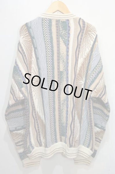 画像2: 90's COTTON TRADERS 3D編み クージータイプ コットンニット (2)