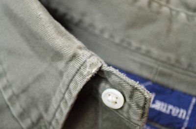 画像1: Polo Ralph Lauren コットンツイル ボタンダウンシャツ “OLIVE”