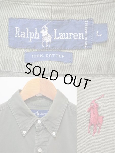 画像3: Polo Ralph Lauren コットンツイル ボタンダウンシャツ “OLIVE” (3)