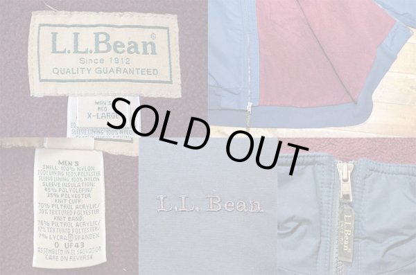 画像3: 90-00's L.L.Bean ウォームアップジャケット “NAVY×BURGUNDY” (3)