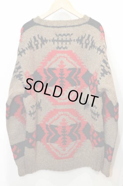 画像2: 80-90's BANANA REPUBLIC ネイティブ柄 ハンドニット (2)