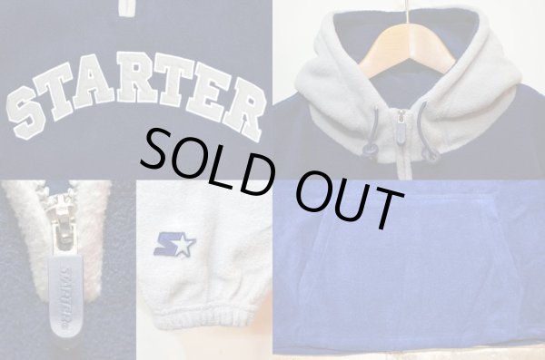 画像4: 90-00's STARTER ハーフジップ フリースパーカー “DEADSTOCK” (4)