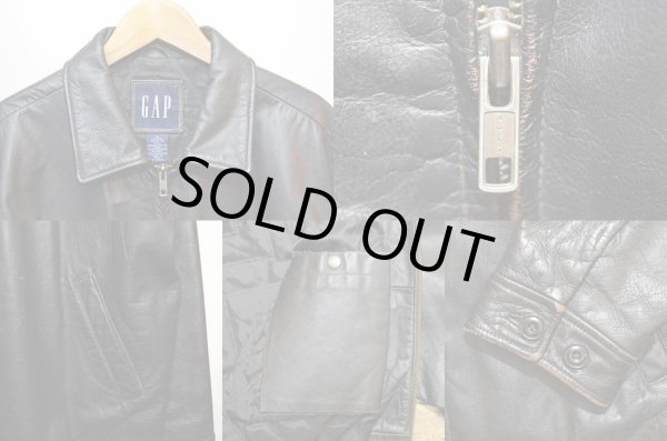 画像4: OLD GAP レザースポーツジャケット “BLACK” (4)