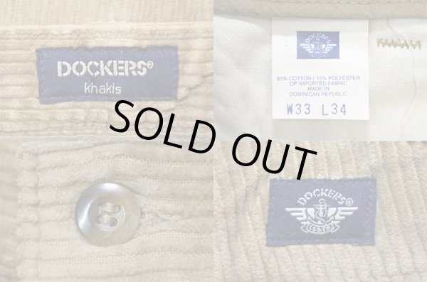 画像3: DOCKERS 2タック 太畝コーデュロイパンツ “KHAKI” (3)