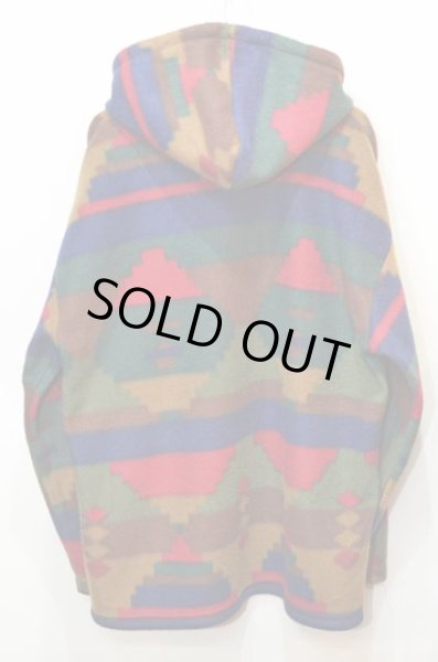 画像2: 90's DENIM REPUBRIC 総柄 フリースフーディー (2)