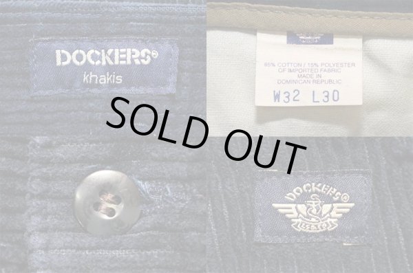 画像3: DOCKERS 2タック 太畝コーデュロイパンツ “NAVY” (3)