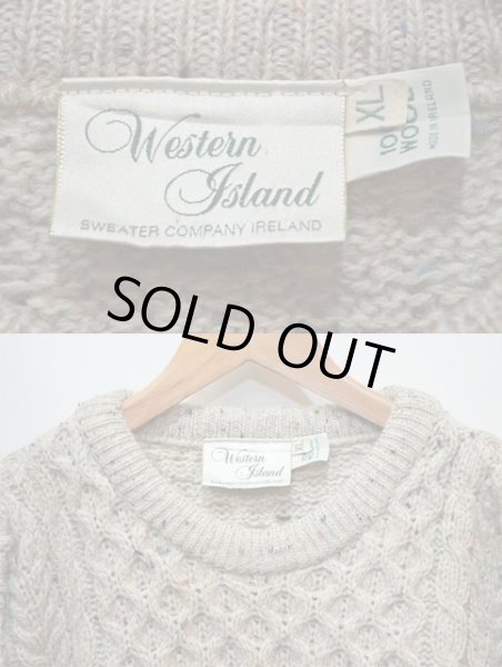 画像3: Western Island クルーネック フィッシャーマンセーター “MADE IN IRELAND” (3)