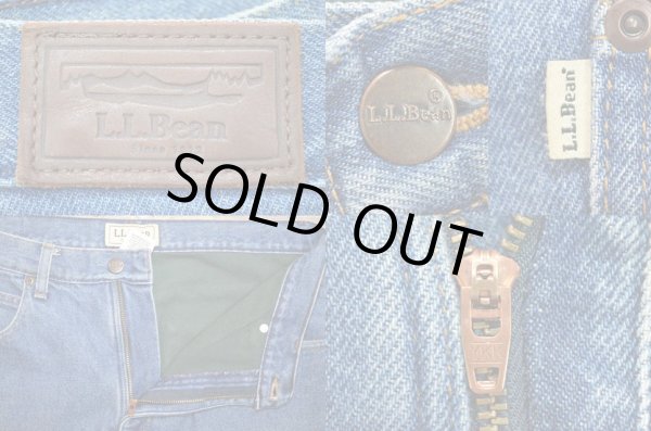 画像4: 90-00's L.L.Bean フリースライナー付き デニムパンツ (4)