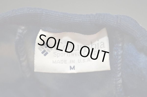 画像2: 90's Columbia イヤーフラップ付き 総柄フリースキャップ “BLUEベース / MADE IN USA” (2)