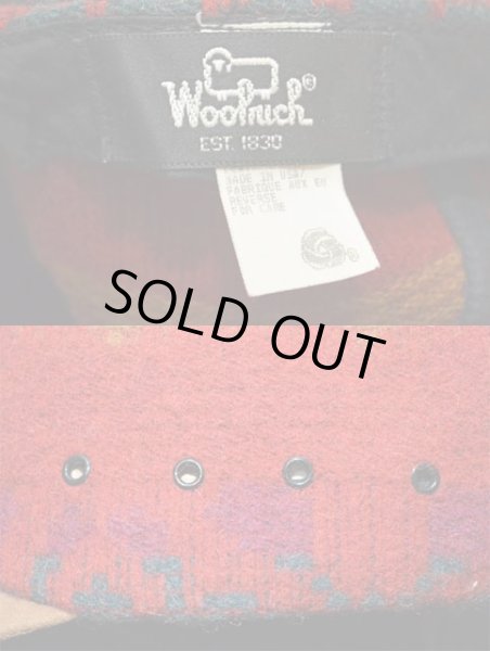 画像2: 80-90's Woolrich ネイティブ柄 ウールキャップ “MADE IN USA” (2)