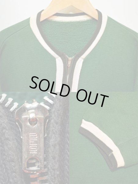 画像3: 50's unknown フルZIP テーピングスウェット “GREEN” (3)