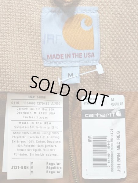 画像3: 日本未発売 Carhartt アクティブジャケット “MADE IN USA / BROWN” (3)
