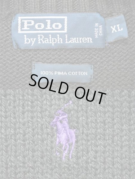 画像3: Polo Ralph Lauren コットンニット “BLACK” (3)