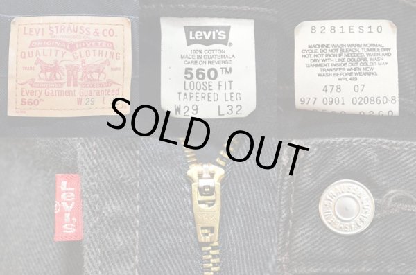 画像3: 90-00's Levi's 560 ブラックデニムパンツ (3)