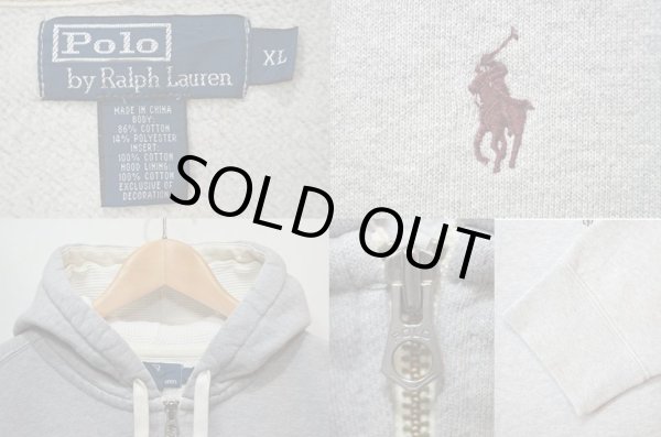 画像3: Polo Ralph Lauren フルジップ スウェットパーカー “GRAY” (3)