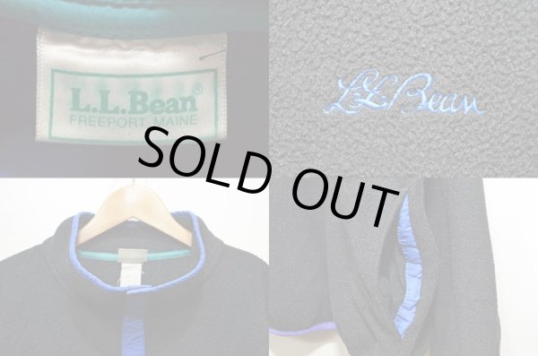 画像3: 90's L.L.Bean スナップT型 フリースジャケット “BLACK” (3)