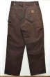 画像2: 90-00's Carhartt ダックペインターパンツ "DARK BROWN" (2)