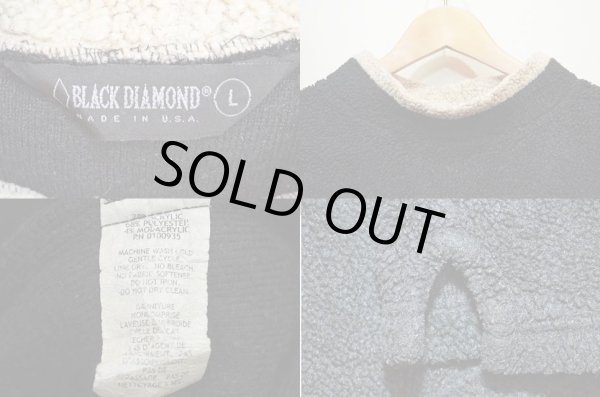 画像3: 90's BLACK DIAMOND モックネック フリースカットソー “MADE IN USA / BLACK” (3)