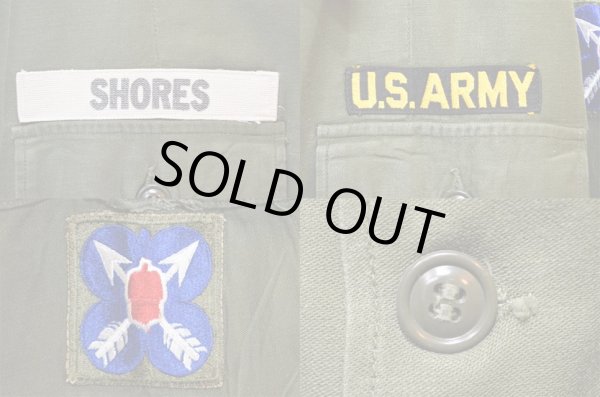 画像4: 60's US.ARMY コットンサテン ユーティリティシャツ (4)