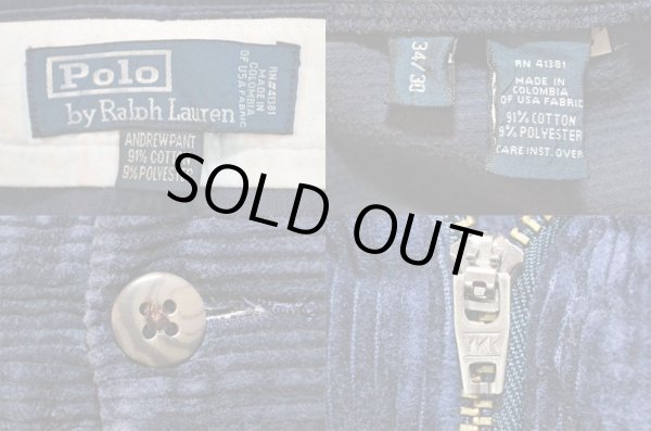 画像3: 90's POLO Ralph Lauren 太畝コーデュロイパンツ (3)