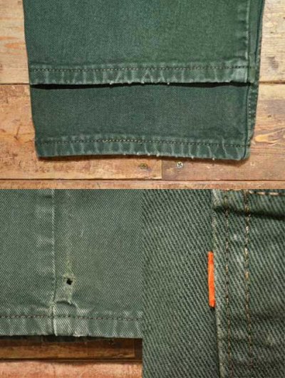 画像1: 90's Levi's 555 カラーデニムパンツ “GREEN / MADE IN USA”