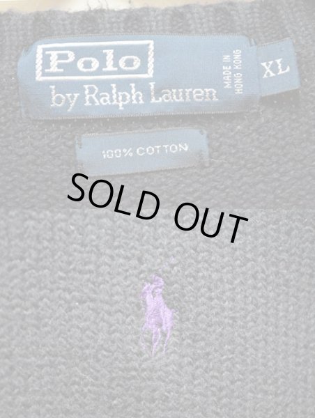 画像3: Polo Ralph Lauren コットンニット “BLACK” (3)