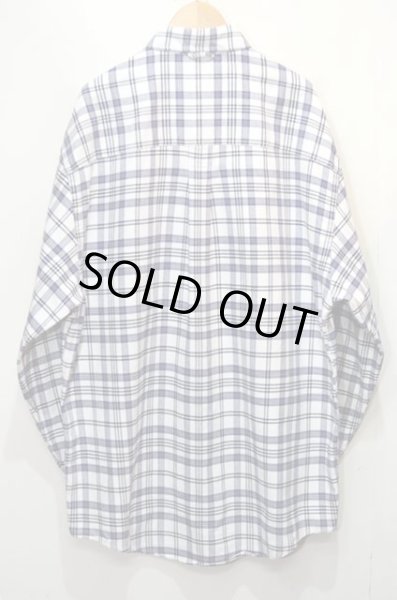 画像2: 90's Eddie Bauer ボタンダウンシャツ “青系チェック” (2)